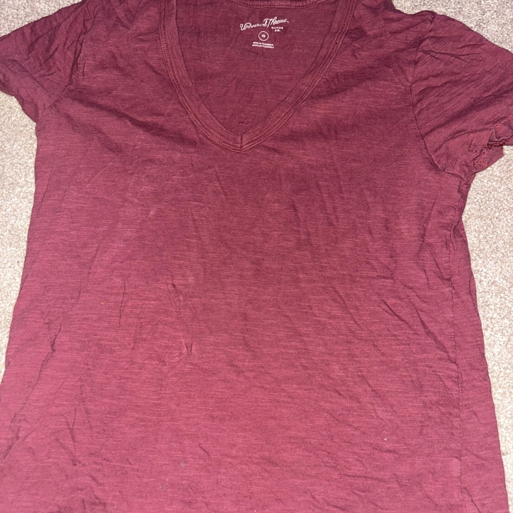 Banana Republic Women's Burgundy V-Neck Top